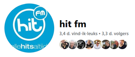 Volg hit fm op Facebook